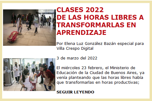 CLASES 2022 HORAS LIBRES